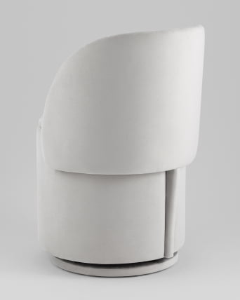 Пуф-трансформер Таунсвилл вращающийся с ящиком велюр светло-серый_5