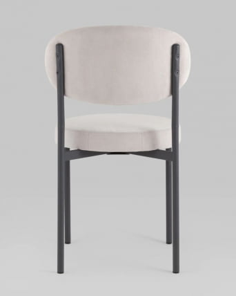 Стул Бриф SN велюр Светло-серый каркас антрацитовый муар_5