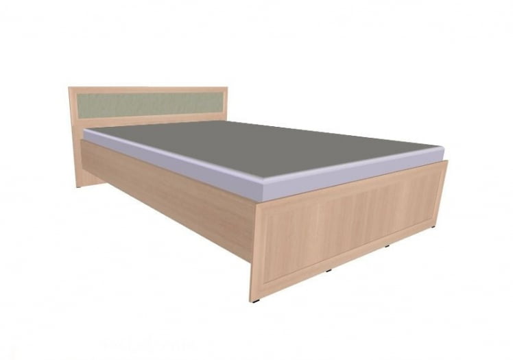 Кровать 1 (1600) Дуб отбеленный (спальня)_0
