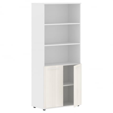 Шкаф с одним комплектом глухих малых дверей EDIS EHCS 85.5 Ясень Траун Белый Белый_1