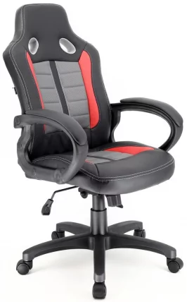 Кресло геймерское Everprof Forsage TM Экокожа Черный Красный Серый_0
