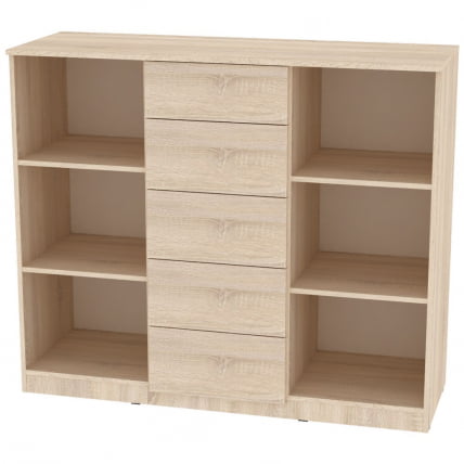 Комод Калисто(K25)1147х1352х468PUSHtoOPEN(ДСС-Белый)_1