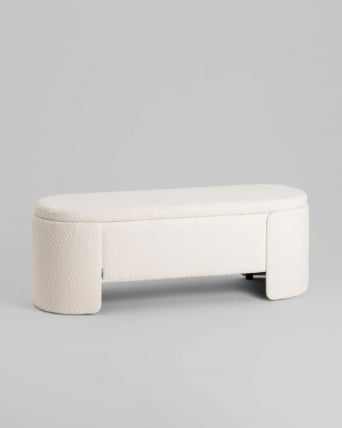 Банкетка Такс с местом для хранения букле белый / Taks_0