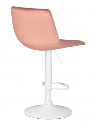 Стул барный DOBRIN TAILOR WHITE (пудрово-розовый велюр (MJ9-32)) 2 шт_4