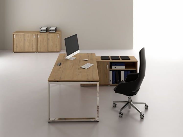 Пенал средний со стеклом левый GLOSS LINE 9НЛ.017.6 Teakwood_1