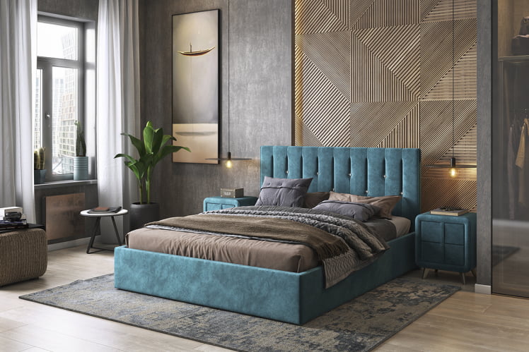 Тумба прикроватная Софи 2 TM-001.2 изумруд (велюр)_1