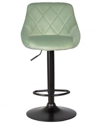 Стул барный DOBRIN LOGAN BLACK (мятный велюр (MJ9-87)) 2 шт_6