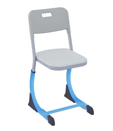 Стул ученический СМАРТЙ регулируемый по высоте (рост 5-7) Голубой/Серый / SMARTY_0