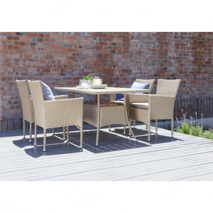Комплект плетеной мебели AM-196/T196 Beige 4Pcs (4+1) AM-196/T196 Beige 4Pcs_2