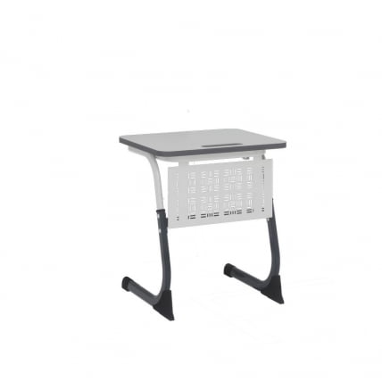 Парта одноместная регулируемая по высоте СМАРТЙ ПЛУС 600х500 с сеткой (рост 5-7) Антрацит/Белый/Серый Кромка Антрацит / SMARTY PLUS_0