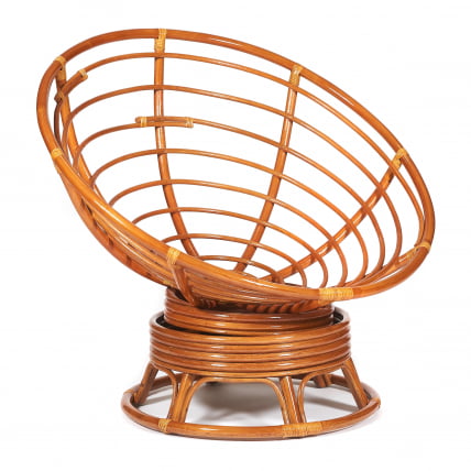 Кресло-качалка PAPASAN/ПАПАСАН w 23/01 B /без подушки/ 115х78х104 см, Cognac (коньяк)_0