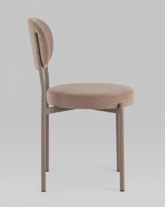 Стул Бриф SN велюр капучино каркас капучино муар_4