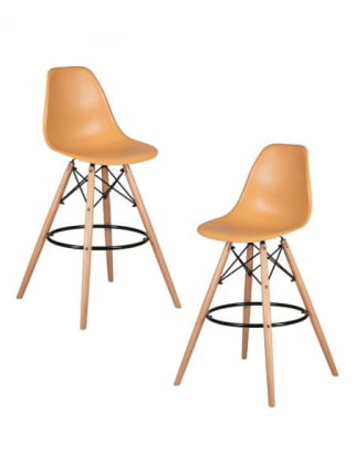 Стул барный DOBRIN DSW BAR (ножки светлый бук, цвет персиковый (NX-Y-06)) 2 шт_0
