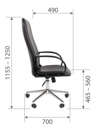 Кресло руководителя CХАИРМАН 278 ЭКО Черный / CHAIRMAN_12