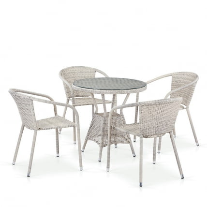 Комплект плетеной мебели T705ANT/Y137C-W85 Latte 4Pcs_0