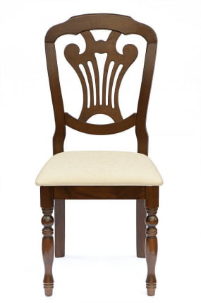 Стул Персей/ Perseus дерево гевея, 46х54х99см, Cappuchino , ткань кремовая с рисунком (3321)_1