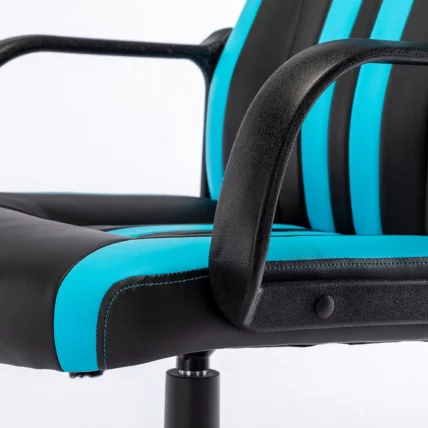 Кресло компьютерное BRABIX Stripe GM-202 экокожа Черный-голубой_8