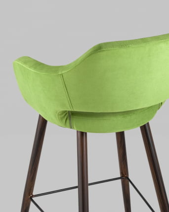 Стул барный Саймон Б велюр Травяной_6