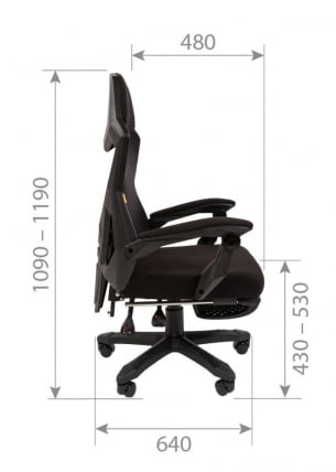 Геймерское кресло CHAIRMAN CH571 Черный-красный_7