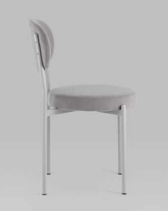 Стул Бриф SN велюр серый каркас Светло-серый муар_4