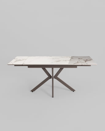 Стол раскладной Marmer 120-180*80*76 см керамика капучино_5