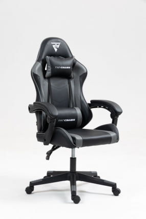 Кресло спортивное ТопЧаирс Коммандер черно-серый / TopChairs Commander_1