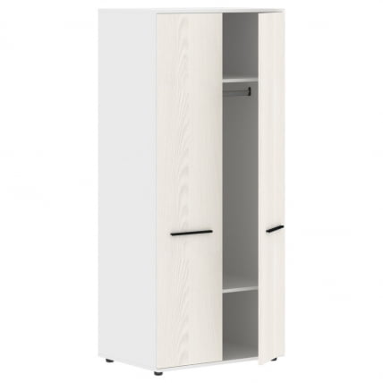 Гардероб EDIS ECWS 85 Ясень Траун Черный Белый_1