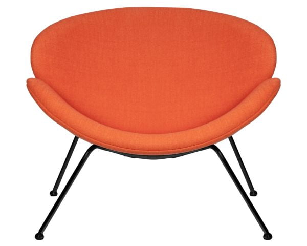 Кресло дизайнерское DOBRIN EMILY (оранжевая ткань AF, черное основания) 2 шт_6