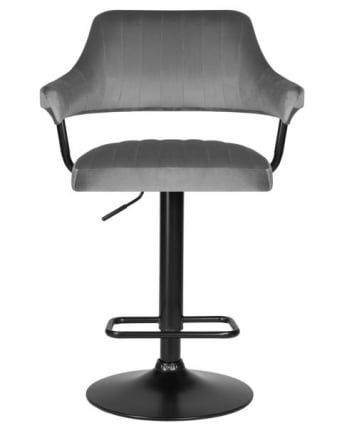 Стул барный DOBRIN CHARLY BLACK (серый велюр (MJ9-75)) 2 шт_6