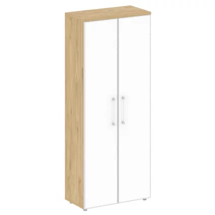 Шкаф высокий широкий со стеклянными дверцами SHIFT SK.ST-1.10R white Тиквуд Светлый/Белый Бриллиант_0