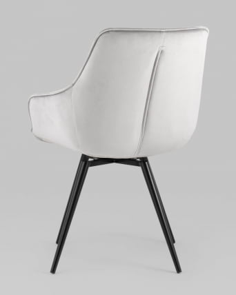 Стул вращающийся Сеул велюр Светло-серый_5