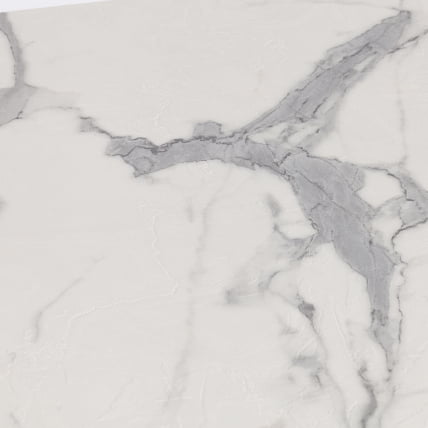 Стол ALIGERY ЛДСП/HPL/опора-массив березы , 130 х 75+30 х 75 см, Мрамор светлый/белый_9