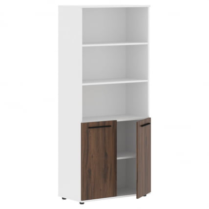 Шкаф с одним комплектом глухих малых дверей EDIS EHCS 85.5 Дуб Денвер темный Черный Белый_1