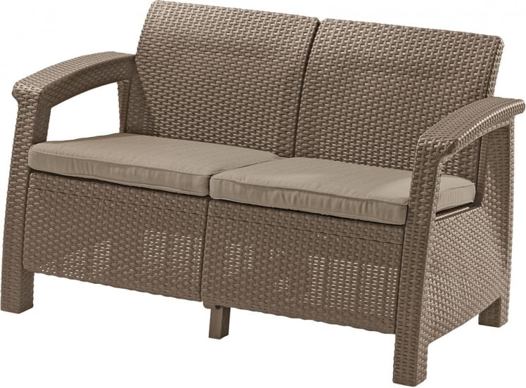 Диван двухместный Corfu Love Seat Темно-серый_0