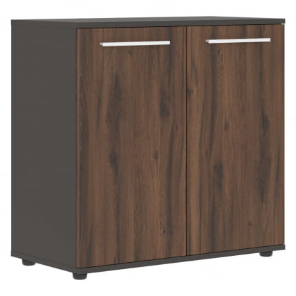 Шкаф с глухими малыми дверьми EDIS ELCS 85.1 Дуб Денвер темный Белый Мокко_0