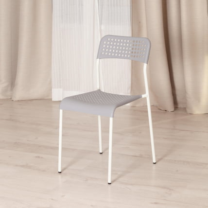 Стул ADDE (mod. C-049) металл/пластик, 39 х 49 х 78 см, Grey (серый) /White (белый)_10