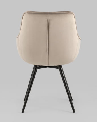 Стул вращающийся Сеул велюр Бежевый_5