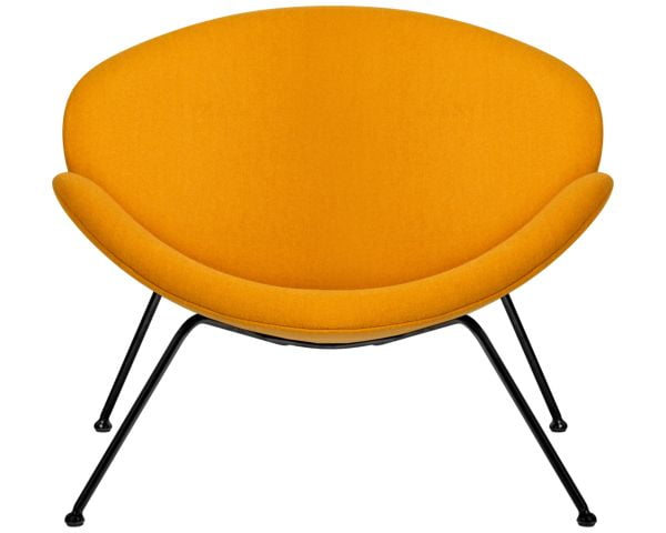 Кресло дизайнерско DOBRIN EMILY (желтая ткань AF13, черное основание) 2 шт_6