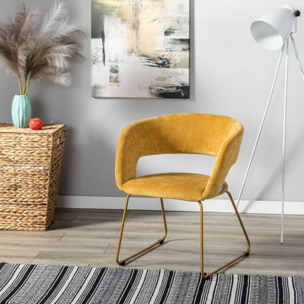 Кресло Hugs К желтый/Линк золото_8