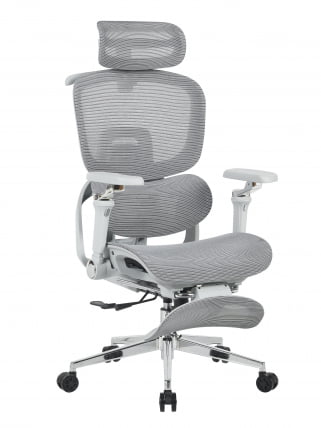 Кресло офисное ТопЧаирс Продигй с оттоманкой серый / TopChairs Prodigy_1