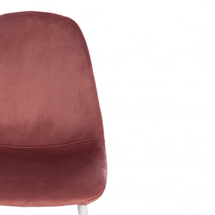 Стул BREEZE (mod. 4724) вельвет/металл, 44 х 53 х 87 см, Coral (коралловый) HLR44 / белый_5
