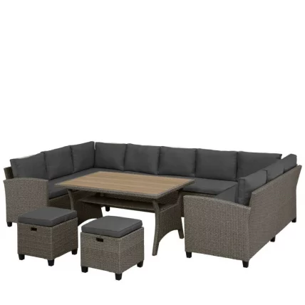 Комплект плетеной мебели AFM-370A Dark Grey_1