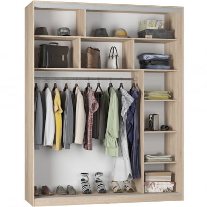 Шкаф-купе B-220х180х60-1(ДМ-D8D8D8)_1