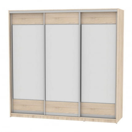 Шкаф-купе B-220х235х60-3(ДСС-D8D8D8)_0