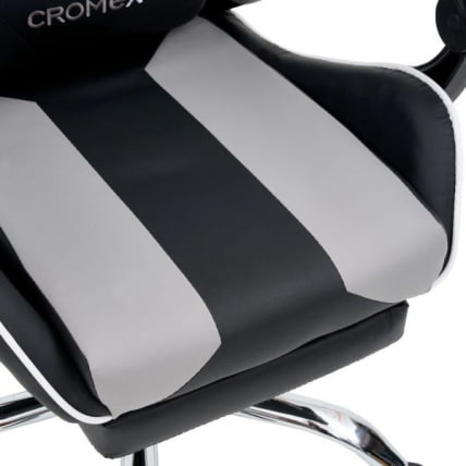 Кресло компьютерное CROMEX (КРОМЕКС) Wave GM-145 экокожа черное/серое_12