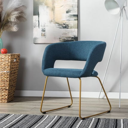 Кресло Hugs К синий/Линк золото_6