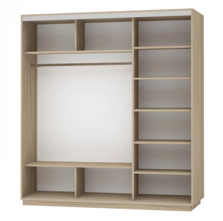 Шкаф-купе трехдверный Экспресс Трио Элемент 2100х2200h Ясень шимо светлый_1