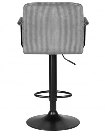 Стул барный DOBRIN KRUGER ARM BLACK (серый вельвет (LAR-E2041-25))_4