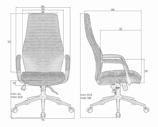 Офисное кресло для руководителей ДОБРИН ЛОКИ (синий (ВРХ230-25)) / DOBRIN LOKI (VRH230-25))_9