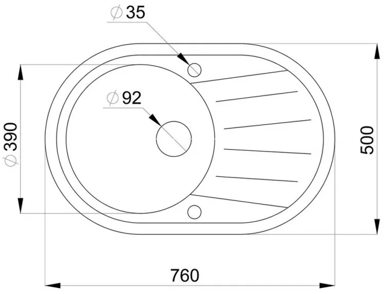 Кухонная мойка STANDART 7601 Классик_2